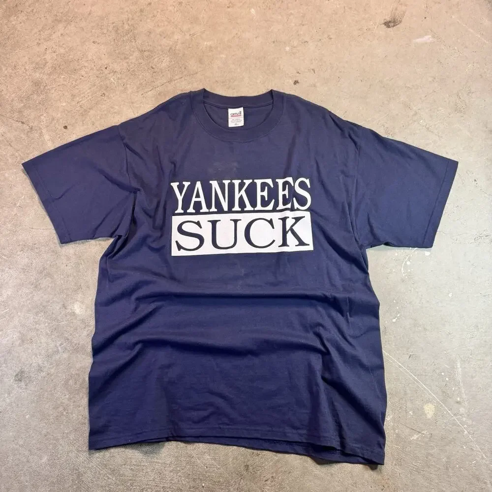 Vintage Yankees Suck Tshirt Men’s XL Boston Red Sox Parody Funny MLB Baseball